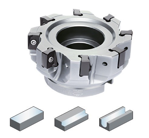 Frézy do rohu i na plochu 90° na destičky ANGX.. s chlazením i bez chlazení