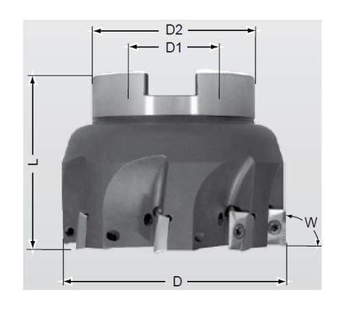 Frézy do rohu i na plochu 90° na destičky APKT1003PD.. s chlazením