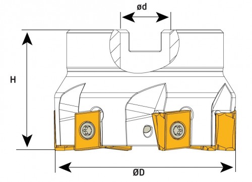 Frézy do rohu i na plochu 90° na destičky LNXT.. s chlazením