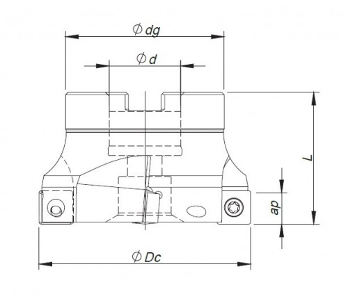 Frézy do rohu i na plochu 90° na destičky SPMT/SPMW.. s chlazením