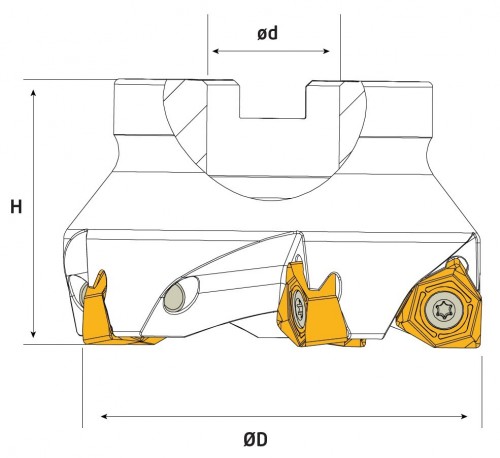 Frézy do rohu i na plochu 90° na destičky WNMU.. s chlazením