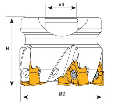 Frézy do rohu i na plochu 90° na destičky WNMU0705.. s chlazením