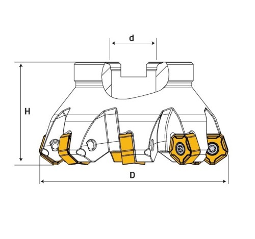 Frézy na plochu 36° na destičky PNMU1206..