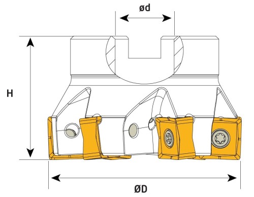 Frézy na plochu 88° na destičky SNHU.. s chlazením