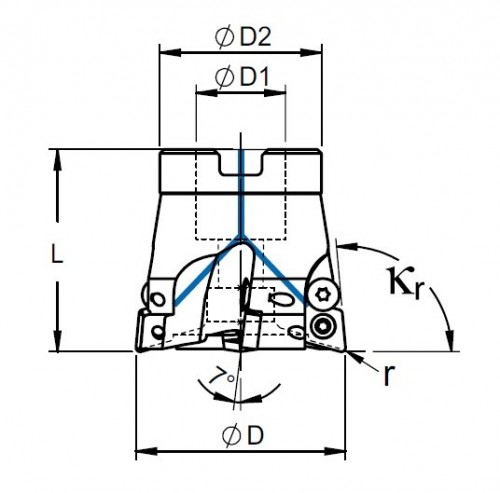 Frézy na plochu 95° na destičky XDH.0310..