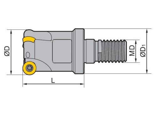 Frézy se závitovým adaptérem na kruhové destičky RDKW.. - KOPÍROVACÍ FRÉZY