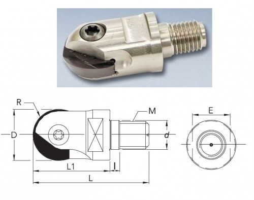 Frézy se závitovým adaptérem na kruhové destičky SRFT.. /LBH.. - PŘESNÉ KOPÍROVACÍ FRÉZY