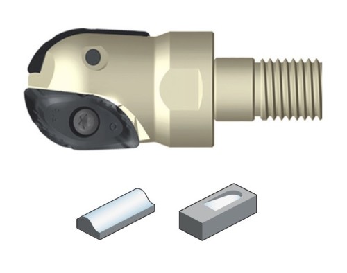 Frézy se závitovým adaptérem na kruhové destičky XPHT.. - PŘESNÉ KOPÍROVACÍ FRÉZY