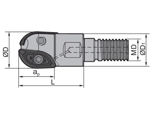 Frézy se závitovým adaptérem na kruhové destičky XPHT.. - PŘESNÉ KOPÍROVACÍ FRÉZY
