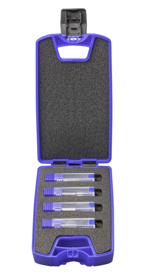 Gravírovací 1-břitá tvrdokovová fréza 30° v sadě 0,1+0,2+0,4+0,8 mm