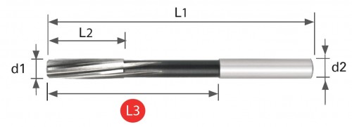 HSSE strojní výstružníky se spirálovými drážkami DIN212-2 - S ODLEHČENÍM - H7
