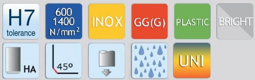 HSSE strojní výstružníky se spirálovými drážkami DIN212-2 - S ODLEHČENÍM - H7