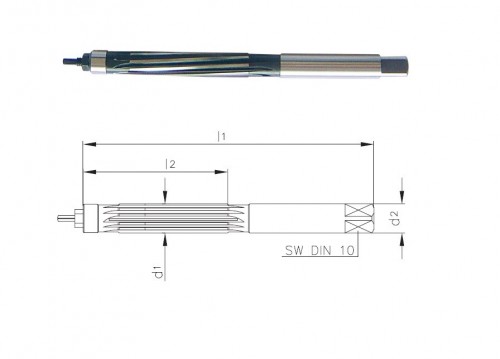 HSS ruční výstružníky se spirálovými drážkami - DIN859