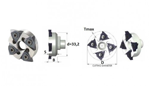 Jednostranné boční pravé frézy na srážení, závitování a zapichování