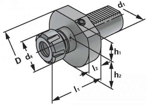 KLEŠTINOVÝ ER UPÍNAČ TVAR E4 KLEŠTINY DIN6499
