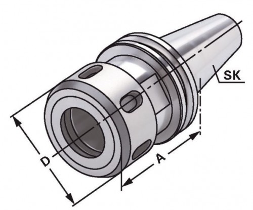 KLEŠTINOVÝ UPÍNAČ DIN6391 PRO KLEŠTINY OZ DIN6388 BEZ ZÁŘEZŮ V KROUŽKU