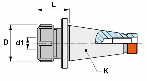 KLEŠTINOVÝ UPÍNAČ DIN6499ER PRO STOPKOVÉ NÁSTROJE