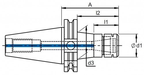 KLEŠTINOVÝ UPÍNAČ DIN6499ER S MATICÍ MS