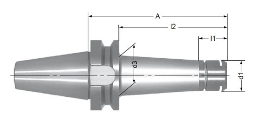 KLEŠTINOVÝ UPÍNAČ DIN6499ER S MATICÍ MS PRO KLEŠTINY ER20