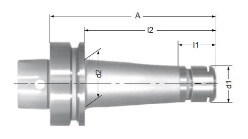 KLEŠTINOVÝ UPÍNAČ DIN6499 ER HSK-F S MATICÍ MS