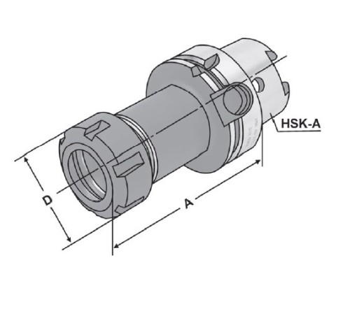 KLEŠTINOVÝ UPÍNAČ DIN 6499 ER HSK-A