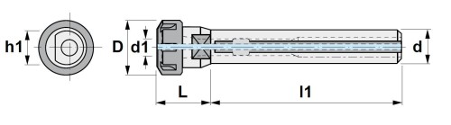 KLEŠTINOVÝ UPÍNAČ PRO ER KLEŠTINY DIN6499 S UPÍNACÍ WELDONOVOU PLOŠKOU PRO SOUSTRUHY