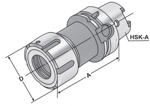KLEŠTINOVÝ UPÍNAČ PRO KLEŠTINY OZ DIN6388 HSK-A