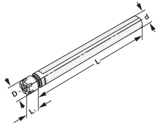 KLEŠTINOVÝ UPÍNAČ S ROVNOU STOPKOU NA MINIMATICE S CHLAZENÍM