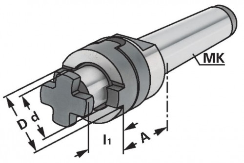 KOMBI UPÍNAČ FRÉZ DIN6358 - DIN228-A