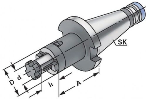 KOMBI UPÍNAČ FRÉZ DIN6358