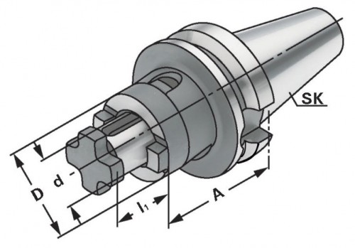 KOMBI UPÍNAČ FRÉZ DIN6358