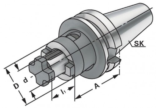 KOMBI UPÍNAČ FRÉZ DIN6358