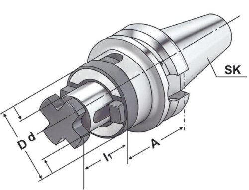 KOMBI UPÍNAČ FRÉZ DIN6358