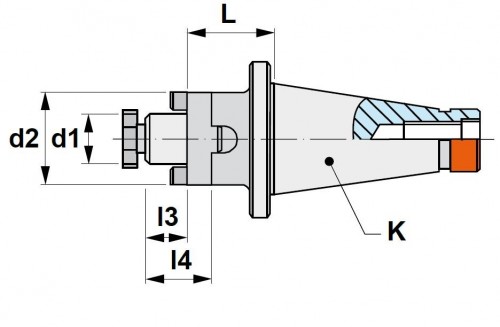KOMBI UPÍNAČ FRÉZ DIN6358 FORM-A PRO FRÉZY S DRÁŽKOU NA KLÍČ NEBO S DRÁŽKOU DIN138