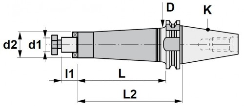 KÓNICKÝ ANTIVIBRAČNÍ UPÍNAČ NÁSTRČNÝCH FRÉZ - PRO FRÉZY S DRÁŽKOU DIN138