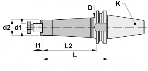 KÓNICKÝ ANTIVIBRAČNÍ UPÍNAČ NÁSTRČNÝCH FRÉZ - PRO FRÉZY S DRÁŽKOU DIN138