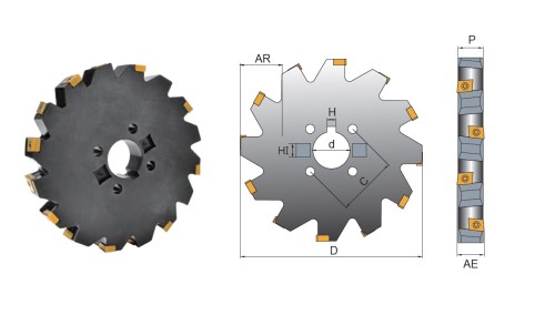 KOTOUČOVÉ NÁSTRČNÉ FRÉZY (DISKOVÉ FRÉZY) na destičky CNGX..