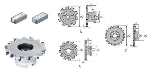 KOTOUČOVÉ OBOUSTRANNÉ NÁSTRČNÉ FRÉZY NA DESTIČKY na destičky MPHT..