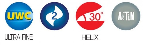 KRÁTKÉ 2-BŘITÉ FRÉZY HRC55