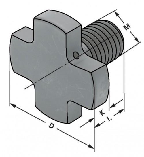 KŘÍŽOVÝ ŠROUB DIN6367 S CHLADÍCÍMI KANÁLKY