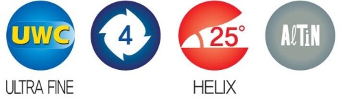 KUŽELOVÉ FRÉZY – ROVNÉ HRC38 – stupeň 30´