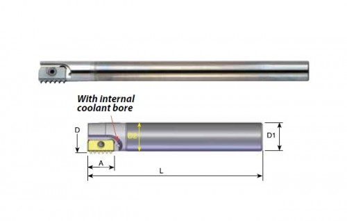 Karbidové obousměrné závitové stopkové frézy s chlazením