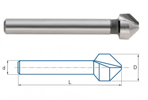 Kuželové záhlubníky HSSE 5%Co 90° DIN335C