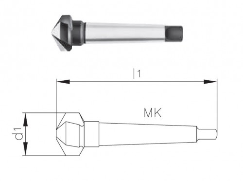 Kuželové záhlubníky HSS 120°, MORSE STOPKA