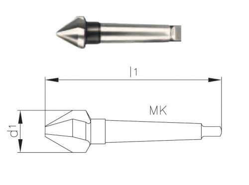 Kuželové záhlubníky HSS 60° DIN334D, MORSE STOPKA