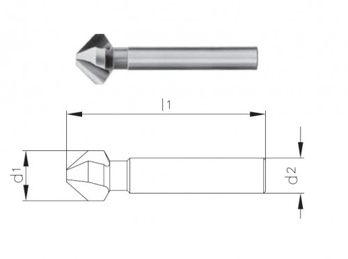 Kuželové záhlubníky HSS 82°, tolerance stopky = h9