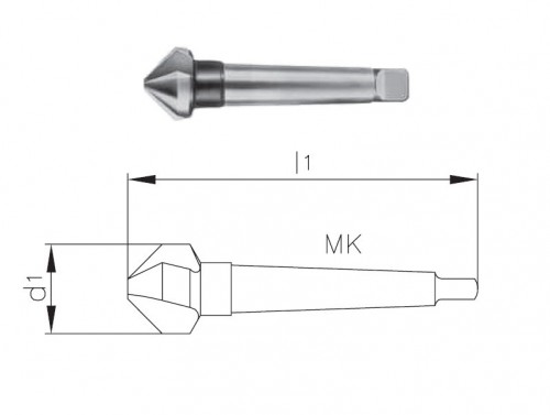 Kuželové záhlubníky HSS 90° DIN335D, MORSE STOPKA
