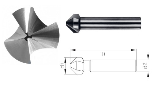 Kuželové záhlubníky HSS/E 90° DIN335, tolerance stopky = h9