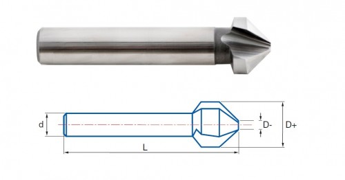 Kuželové záhlubníky PMX 90° DIN335C