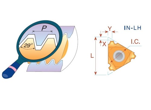 Levé ACME 29° destičky pro levé držáky - KARBID MXC = (K10-K20)+(P10-P25)